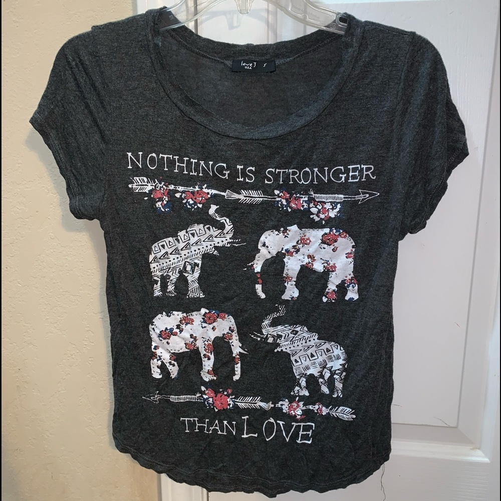 Nothing is stronger than love elephant shirt small